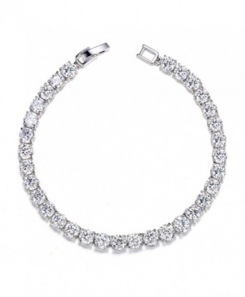 UMODE Jewelry 0.5 Carat Round Cut Clear Cubic Zirconia CZ Tennis Bracelet For Woman - C611WID14JZ