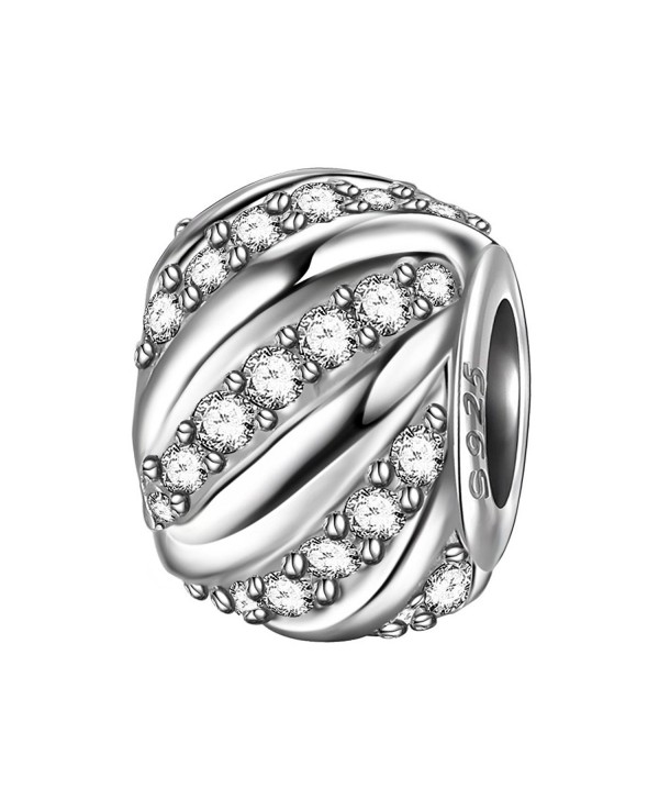 ZENI 925 Sterling Sliver Woman Charms Bead for Bracelet Necklace "Shining Galaxy" - C1188TREKTT