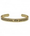Bracelet Nevertheless She Persisted Gold Cuff Bangle Inspire Jewelry Stackable - CO1827NACHZ
