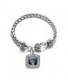 Radiologist Classic Silver Plated Square Crystal Charm Bracelet - CQ11U7O4C23
