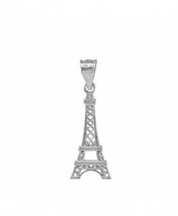Fine 925 Sterling Silver Eiffel Tower Charm Pendant - CO128Z2JHZF