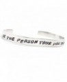 Hand Stamped - Adjustable Aluminum Bracelet - Be the Person Your Dog Thinks You Are - CA11TUVCQQX