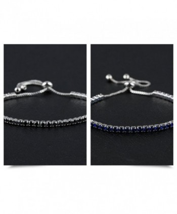 Fashion Silver tone Bracelet Zirconia Adjustable in Women's Tennis Bracelets