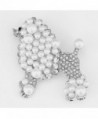 Sigma Gamma Rho Inspired Silver Toned Pretty Poodle Crystal Brooch - C2120SXCCOH