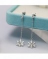 Snowflake Sterling High Polish Earrings Jewelry in Women's Drop & Dangle Earrings