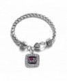 I Love to Quilt Quilters Blanket Classic Silver Plated Square Crystal Charm Bracelet - CD11LBGLB8J