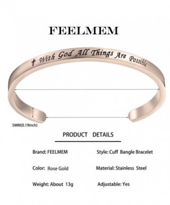 FEELMEM Matthew Bracelet Religious Inspirational in Women's Cuff Bracelets