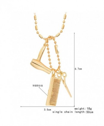 Meiligo Fashion Hairdresser Scissors Necklace in Women's Pendants