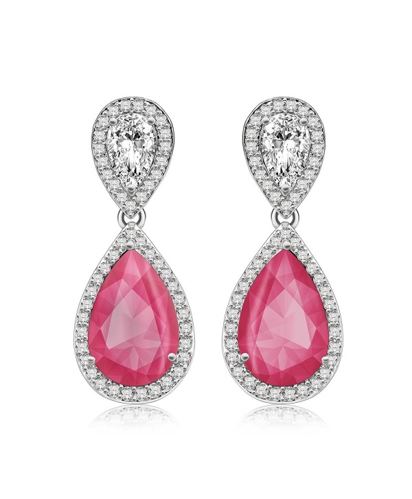 Earrings SWAROVSKI Chandelier Exquisite Workmanship - Rose Pink - C917Y07MH9Y