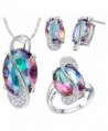 Four Pieces "Sound of Music" Platinum-plated Jewelry Set with Imported Crystal Elements - Ring Size 7 - CJ11L5B3N0T