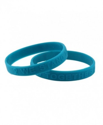 Teal (Raised Letter) Silicone Bracelets Teal Buy 1 Give 1 Child / Youth Size --2 Bracelets for $8.99 - C011DVWO0PH