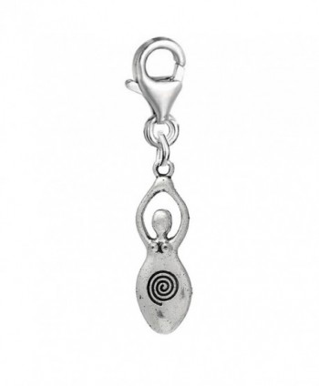 Venus of Willendorf Fertility Goddess Pregnancy Clip on Pendant Charm for Bracelet or Necklace - C3121D3U7QB
