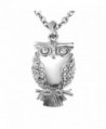 Classic Owl Cremation Urn Pendant Necklace Pendant & Fill Kit Ashes Stainless Steel - CF12GJMFU0J