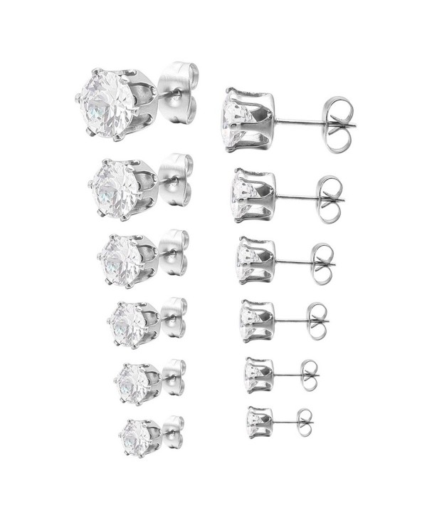 INBLUE Womens Stainless Earrings Silver - silver - CN11KLC4OOR