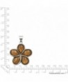 Sterling Silver Plumeria Necklace Pendant in Women's Pendants