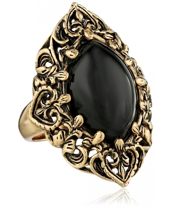 Barse "Guinevere" Ornate Onyx Ring - CM11643ETXD