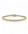 Cubic Zirconia Princess-Cut Channel Set Fashion Tennis Bracelet - Yellow Gold Tone - CJ1882SGQUU