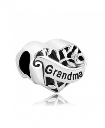 LovelyCharms Family Tree Of Life Heart Charm Beads For Bracelets - Grandma - CZ17YIWAZR6