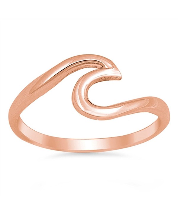 CHOOSE YOUR COLOR Sterling Silver Wave Ring - CP12O2649HR