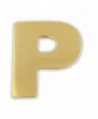 PinMart's Gold Plated Alphabet Letter P Lapel Pin - CA11NX562UD