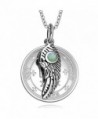 Archangel Raphael Sigil Amulet Magic Powers Angel Wing Charm Green Quartz Pendant 22 Inch Necklace - CW11UNTLOMX