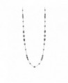 Long Necklace for Women Handcrafted Silver Tone Czech Glass Crystal Bead - C11190F47RZ