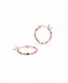 Sterling Silver Twisted Earrings Available - Rose Gold Flash Sterling Silver - CQ17Y020Q3X