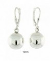 Sterling Silver High Polished Ball Leverback Dangling Earrings - CG1190P5RL5