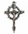 Silver Toned Base Crown of Thorns and Nails of the Cross with Jesus Crucifix- 2 Inch - C5116OC8ZA1