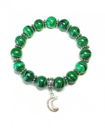 Green Malachite Handcrafted Stretch Bracelet Approx. 20.5cm - CE11C1BSEY7