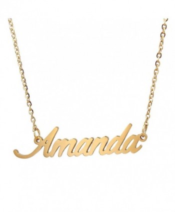 AOLO Personalized Name Necklace Tiny Charm Necklace In Sliver Golden - CB11V492YTX