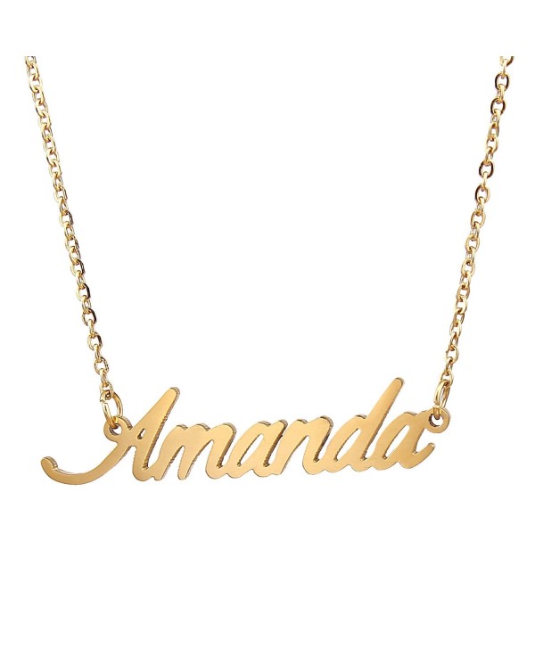 AOLO Personalized Name Necklace Tiny Charm Necklace In Sliver Golden - CB11V492YTX