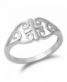 Women's Celtic Cross Filigree Unique Ring .925 Sterling Silver Band Sizes 4-10 - CS11Y23HK47