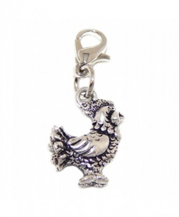 Pro Jewelry Dangling "Rooster" Clip-on Bead for Charm Bracelet 70891 - CD128CYFFKH