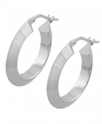 Sterling Silver 4x15mm Round Earrings