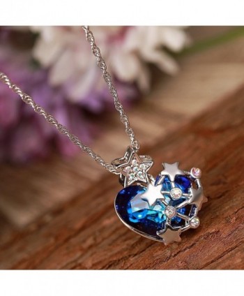 Milin Naco Heart Of The Ocean Blue Crystal Jewelry Jewelry Star Pendant Necklace For Women and Girl Gift - HS1959 - CZ1899L6O8X