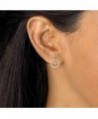 Yellow Plated Sterling Zirconia Earrings in Women's Stud Earrings