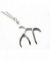 Antler Necklace- Hunting Necklace- Hunting Jewelry- Hunter Necklace- Deer Necklace-ancient Silver - CC12BXG1YWT