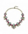 Fashion Necklace Choker Statement Pendent with Imitation Rhinestone- Turquoise- Crystal- Pearl- Ruby- Gem - Jade - C011U82LGDR