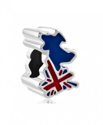 CharmsStory Jack Patriotic Proud To Be British Flag Country Of Uk Map Charm Beads For Bracelets - C112MAE7XUQ