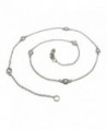Sterling Silver Round Zirconia Necklace