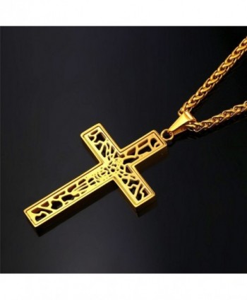 U7 Catholic Pendant Crucifix Necklace in Women's Pendants