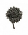 Creative Pewter Designs- Pewter Sunflower Lapel Pin Brooch- Antiqued Finish- A122 - C6122XI0VTD