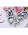Alilang Silvery Abalone Crystal Butterfly in Women's Brooches & Pins