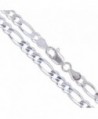 Sterling Silver Diamond-Cut Figaro Link Chain 4.5mm Solid 925 Italy Necklace - CK11EYZQZQ7