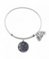 Wind & Fire Maid Of Honor Silver Finish Charm Bangle - C2125R3L8JN