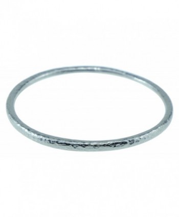 10th Anniversary Gift for Him & Her - Pure Tin Beaten Bangle Inscribed With 10 Years - CC12O17W5KD