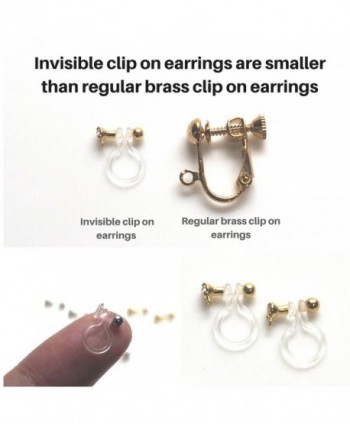 Fashion Teardrop Invisible Earrings Zirconia in Women's Clip-Ons Earrings