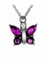 VALYRIA Cremation Jewelry Flying Butterfly Urn Pendant Keepsake Memorial Necklace - Purple - CN12HI5MOZF