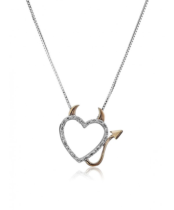 Gorgeous Devil Heart Necklace - Charming Naughty Devil Heart Pendant Necklace for Women - CX12MDYETVN